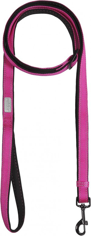 RUKKA pavada SOLID M 125-200cm/25mm rozā