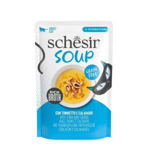 Schesir Zupa Tuncis un kalmārs 12x40g Cena norādīta par 1gb. un ir spēkā pasūtot 12gb