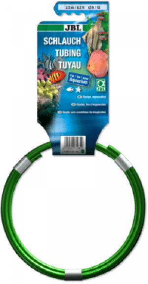 JBL Tube GREEN 9/12mm 2,5m with card-caurulle-Šļūtene zaļa, akvārijiem un dīķiem