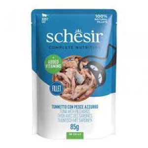 Schesir Pouch Tuncis un sardīnes želejā 6 x 85g