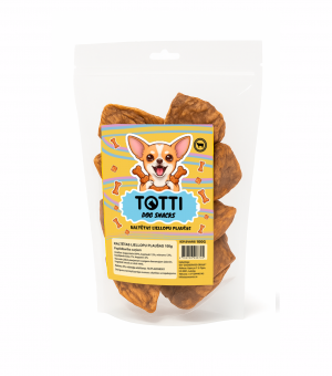 TOTTI Kaltētas liellopu plaušas 100g  x 2  Cena norādīta par 1gb. un ir spēkā pasūtot 2gb.