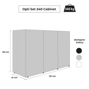 CABINET OPTISET 240 GRAY - skapīs akvārijam Akvārijs AQUARIUM SET OPTI SET 240 