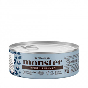 Monster Cat Adult Multi Protein Chicken & Salmon 100g