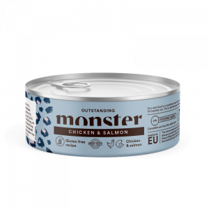 Monster Cat Adult Multi Protein Chicken & Salmon 100g