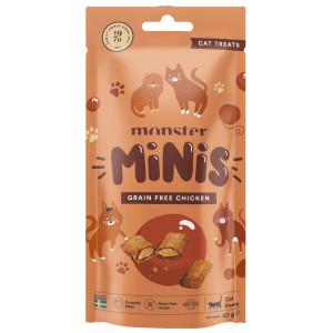 Monster Cat Minis Treats Grain Free Chicken 60g