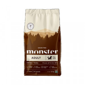 Monster Dog Grain Free Adult Chicken/Turkey 12kg