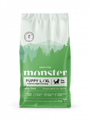 Monster Dog Grain Free Puppy L/XL Lamb/Duck 12kg