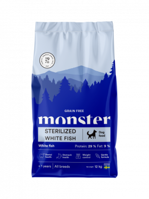 Monster Dog Grain Free Sterilized White Fish 12kg