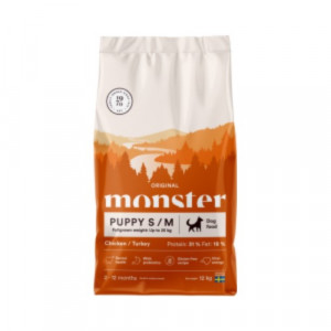 Monster Dog Original Puppy S/M Chick/Turkey 12kg