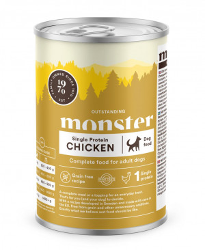 Monster Dog Adult Single Protein Chicken 400g  6x400g