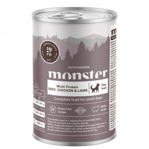 Monster Dog Multi Beef/Chick/Lamb Burk 400g 6x400g
