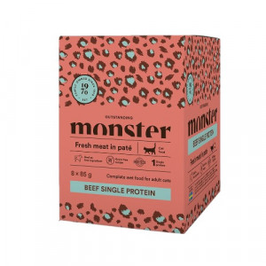 Monster Cat Pouches Adult Beef 8x85g