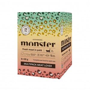 Monster Cat Pouches Multipack Meat Lover 8x85g