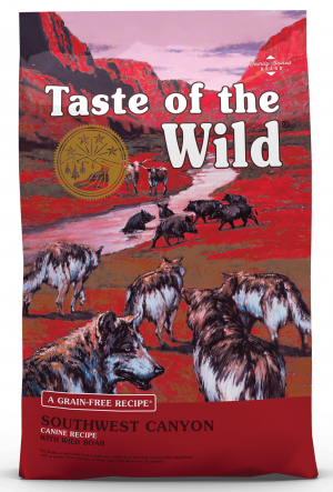 TOW Taste Of The Wild Southwest Canyon Canine Dog Formula 12.2kg Cena norādīta par 1 gb. un ir spēkā pasūtot 3 gb.