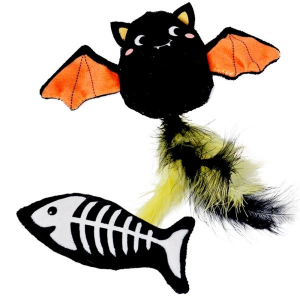 Nobby rotaļlieta kaķiem "Halloween bat and fish"