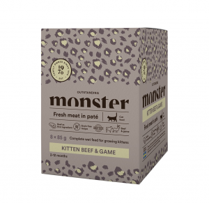 Monster Cat Pouches Kitten Beef & Game 85g