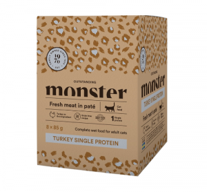 Monster Cat Pouches Adult Turkey 85g 