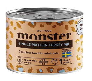 Monster Cat Adult Single Turkey Can 200g 