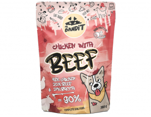 MR.BANDIT konservi suņiem ar vistu, liellopu un buljonu 380g x 6