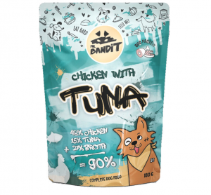 MR.BANDIT konservi suņiem ar vistu, tunci un buljonu 180g x 10