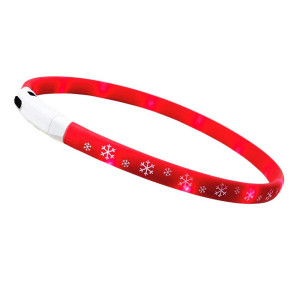 Nobby Kakla siksna Xmas LED "Flake" sarkana 