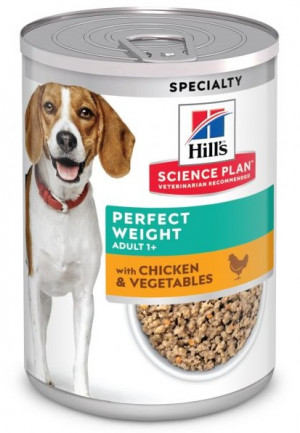 HILLS SP Hill's Science Plan™ Adult Perfect Weight Chicken & Vegetables ar vistu un dārzeņiem 363g 4+1 dāvana