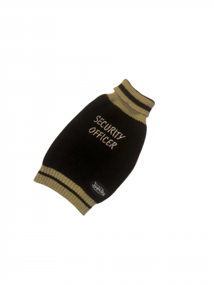 Apģērbs suņiem, melns ar uzrakstu &ldquo;Security Officer&rdquo;