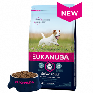 Eukanuba Adult Small Breed Chicken - mazo &scaron;ķirņu suņiem ar vistas gaļu 12kg