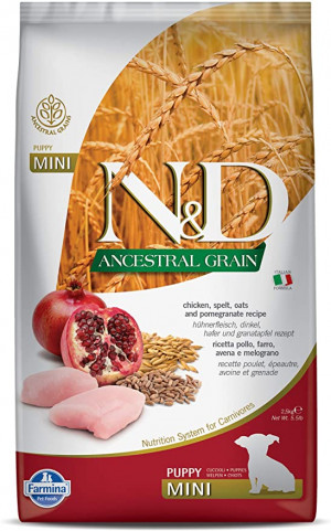 FARMINA N&D NATURAL & DELICIOUS Dog Low Grain CHICKEN & Pomegranate PUPPY S 7kg