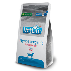FARMINA VET LIFE Dog HYPOALLERGENIC PORK&POTATO - sausā barība suņiem 2kg