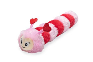 Beeztees valentīndiena rotaļlieta suņiem - kāpurs 36x9x7cm, rozā/sarkanā