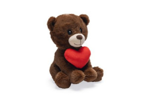 Beeztees valentīndiena Plī&scaron;a rotaļlieta suņiem - lācis 25,5x19x18cm, brūns