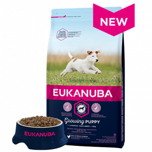Eukanuba Puppy Small Chicken - sausā barība ar vistu mazo &scaron;ķirņu kucēniem 3 kg