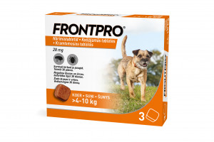FRONTPRO 28MG KO&Scaron;Ļ TABL SUŅIEM (>4-10KG) M N3 (3 tabletes)