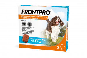 FRONTPRO 68MG KO&Scaron;Ļ TABL SUŅIEM (>10-25KG) L N3 (3 tabletes)