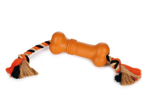 Beeztees Rotaļlieta sunim - virve Sumo fit bone, oranža krāsa
