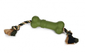 Beeztees Rotaļlieta sunim - virve Sumo fit bone, zaļa krāsa