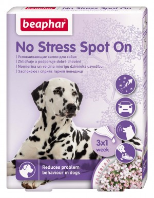 Beaphar No Stress spot on dog nomierinoši pilieni suņiem ar baldriānas ekstraktu 3 pipetes