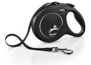Flexi New Classic L 8m-melnā (lenta)