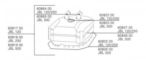 Blīvējuma aplis priekš JBL CP 120,250