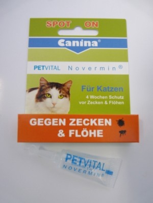 Canina Petvital Novermin Cats 2ml - biologiskais spot-on pret ektoparazītiem