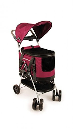 Transgroom Pet Stroller Raspberry