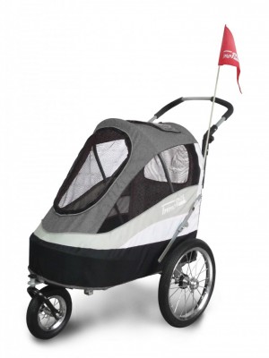 InnoPet Sporty Dog Trailer DeLuxe - Black/Silver