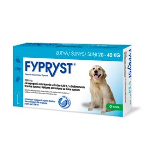 Fypryst pretparazitāri pilieni  (pipetes) suņiem 20-40 kg 268 mg  N1