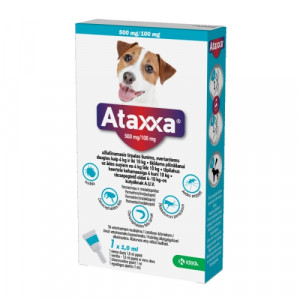 Ataxxa 500 mg/100 mg pretparazitāri pielieni  (pipetes) suņiem 4-10 kg  N1