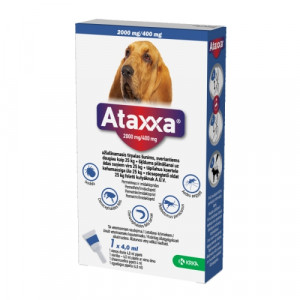 Ataxxa 1250 mg/250 mg pretparazitāri pielieni  (pipetes) suņiem 10-25 kg N1
