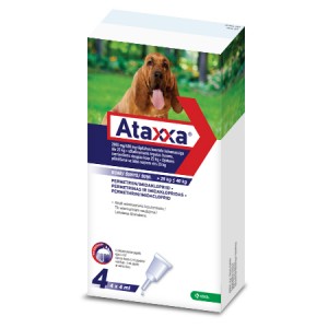 Ataxxa 2000 mg/400 mg pretparazitāri pielieni  (pipetes) suņiem 25-40 kg N4