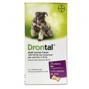 Drontal Dog Flavour 150/144/50 mg tabletes suņu attārpošanai N24