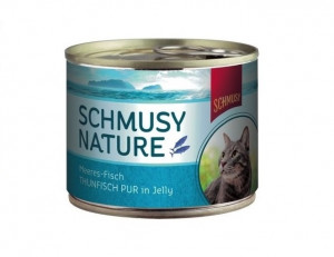Schmusy Nature Thunfish konservi kaķiem un kaķēniem tuncis želējā 185g