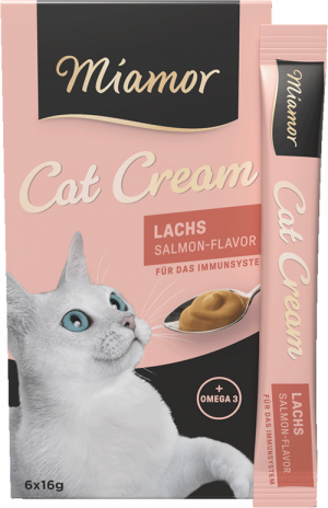 Miamor Lasch Cream gardums kaķiem ar lasi un Omega3 16g x 6